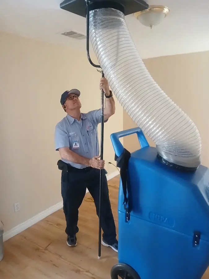 Mini Split Installation technician using HEPA equipment in Missoula